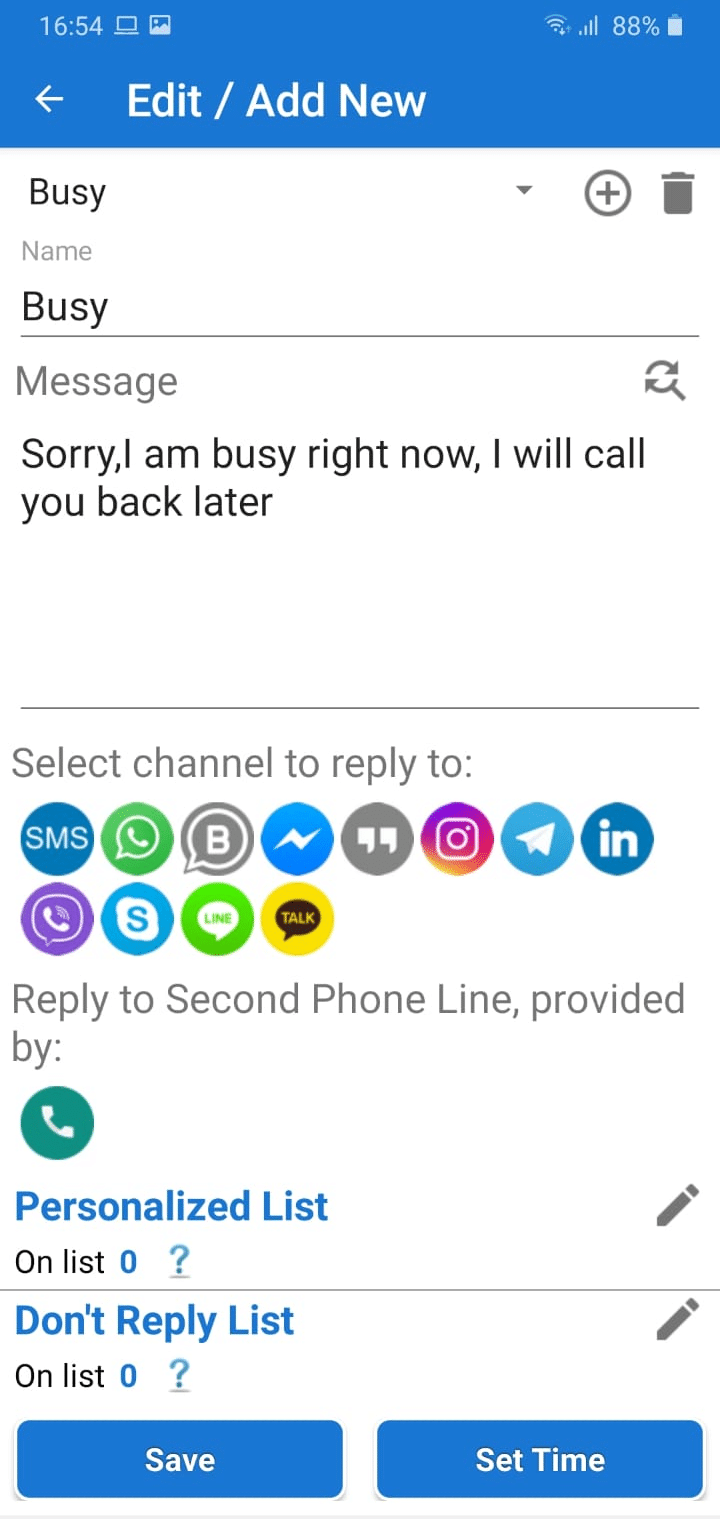 Calls Auto Reply app