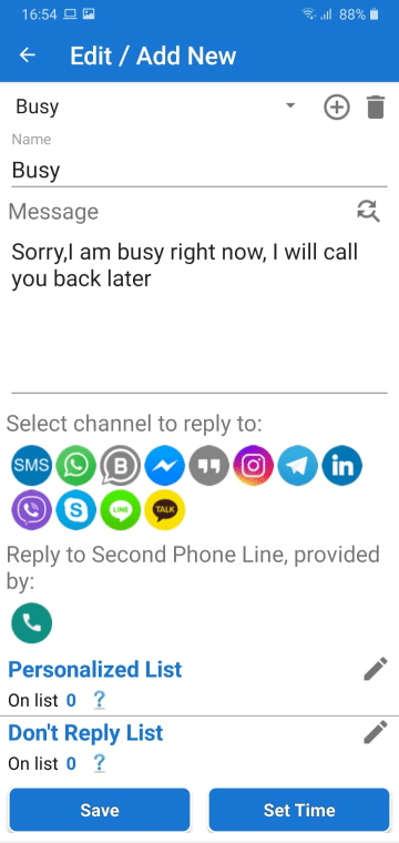 Calls Auto Reply app