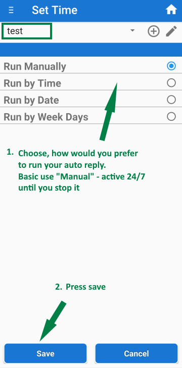 Set Time for SMS Auto Reply
