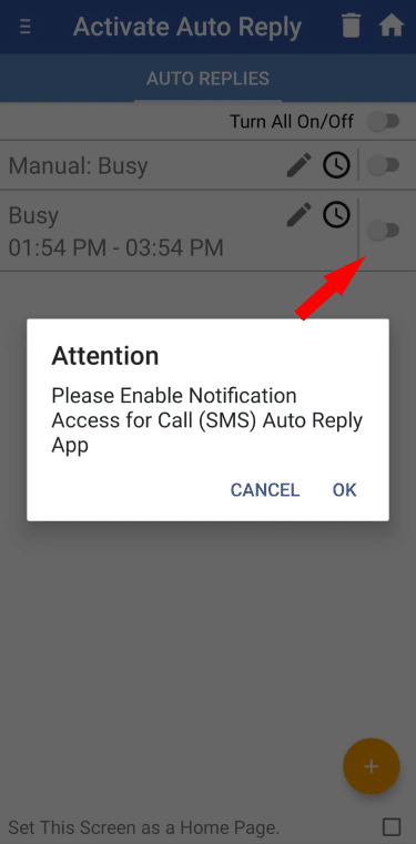 1. Enable Notification Access