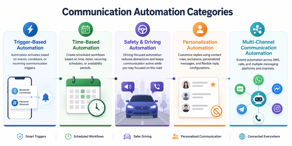 Automation Capabilities for SMS, Calls & Messaging 1 Communication automation capabilities