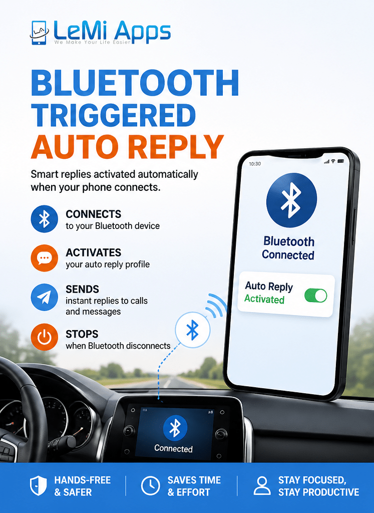 Bluetooth Triggered Auto Reply 1 Driving Activation Workflows- Bluetooth Triggered Auto Reply