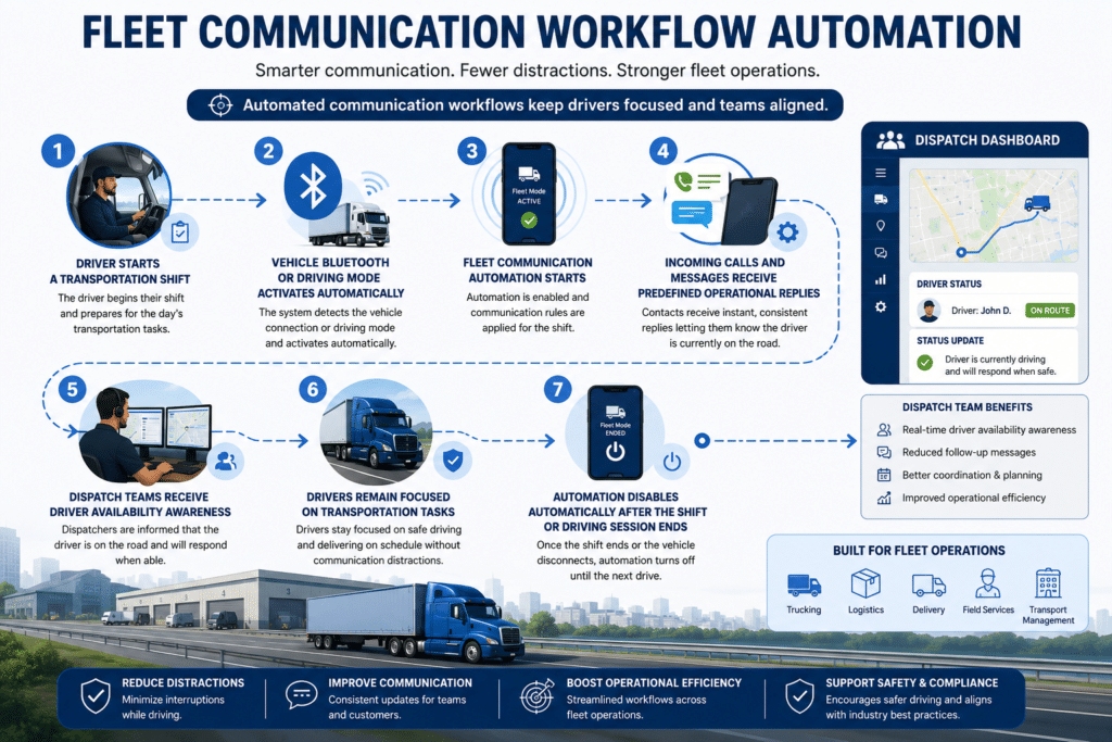 Fleet Driver Communication 1 Fleet driver communication workflow – Dispatch automation and driver coordination