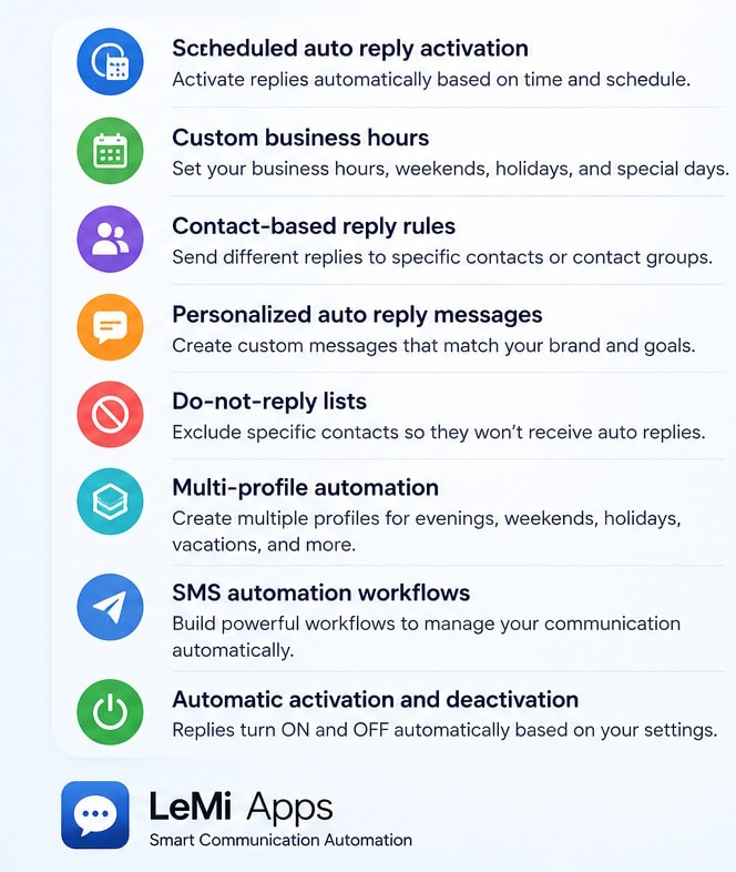 After Hours Auto Reply 1 Why Use LeMi Apps for After-Hours Auto Reply