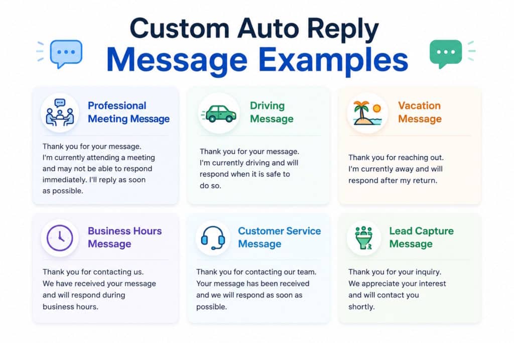 Custom Auto Reply Messages 2 Personalized Auto Reply Messages