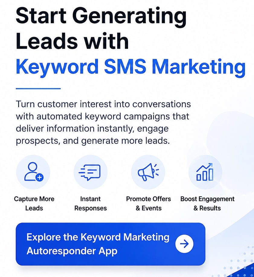 Keyword SMS Marketing 3 Explore the Keyword Marketing Autoresponder App