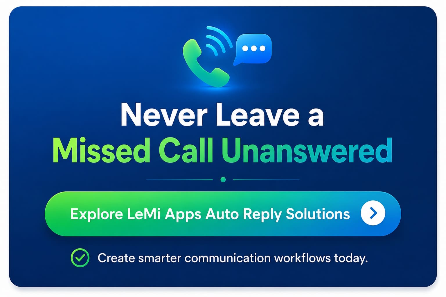 auto reply for missed calls
